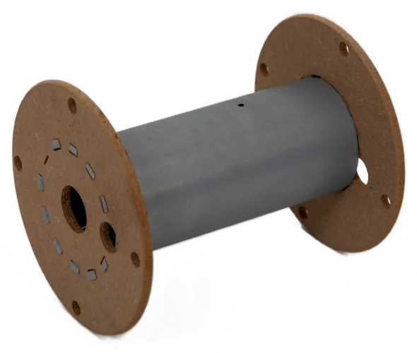 8-inch metal barrel spool